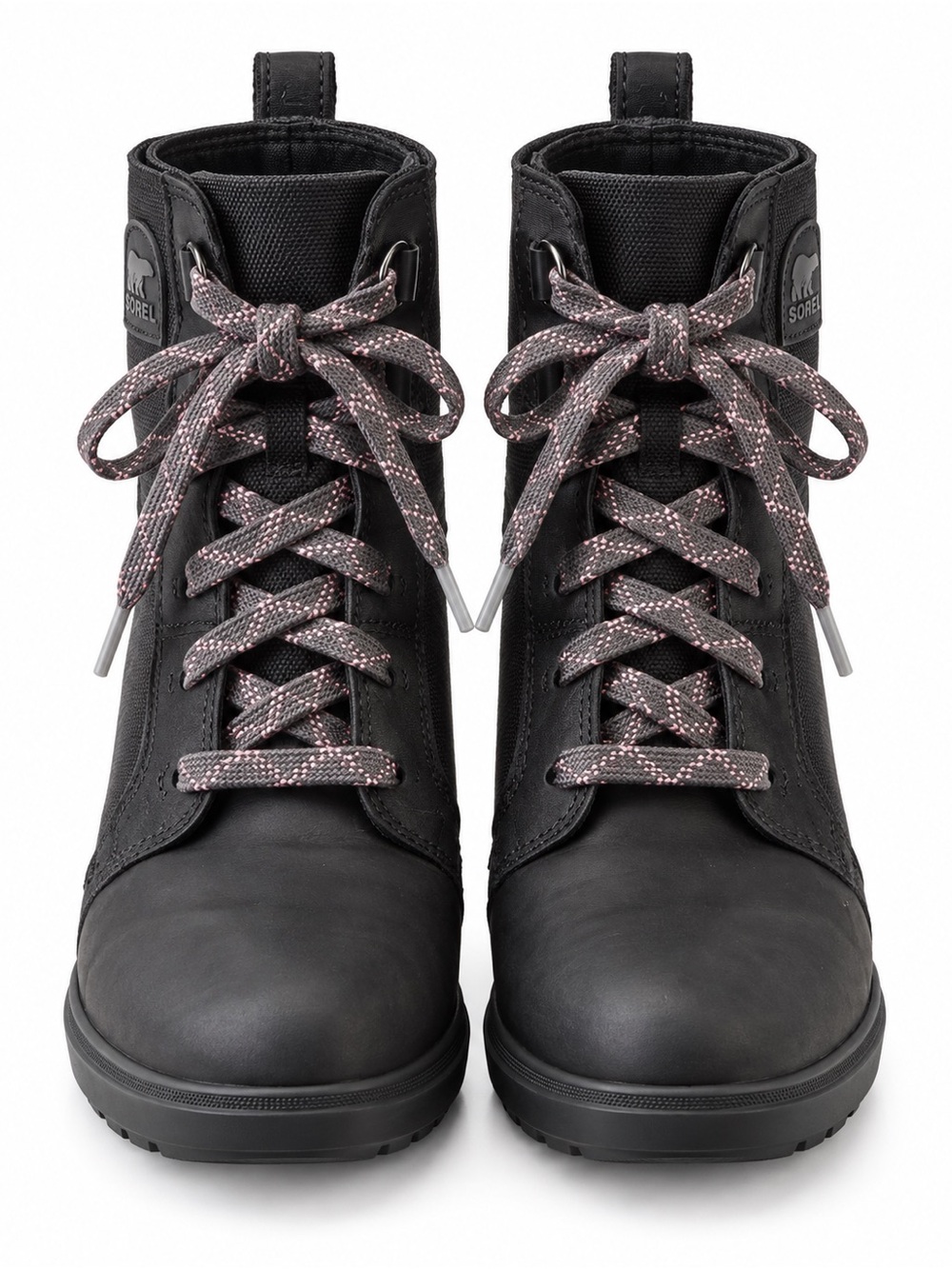 SOREL Evie II NW Lace Waterproof Wedge Boots Black Women’s 7.5 NL5024-010